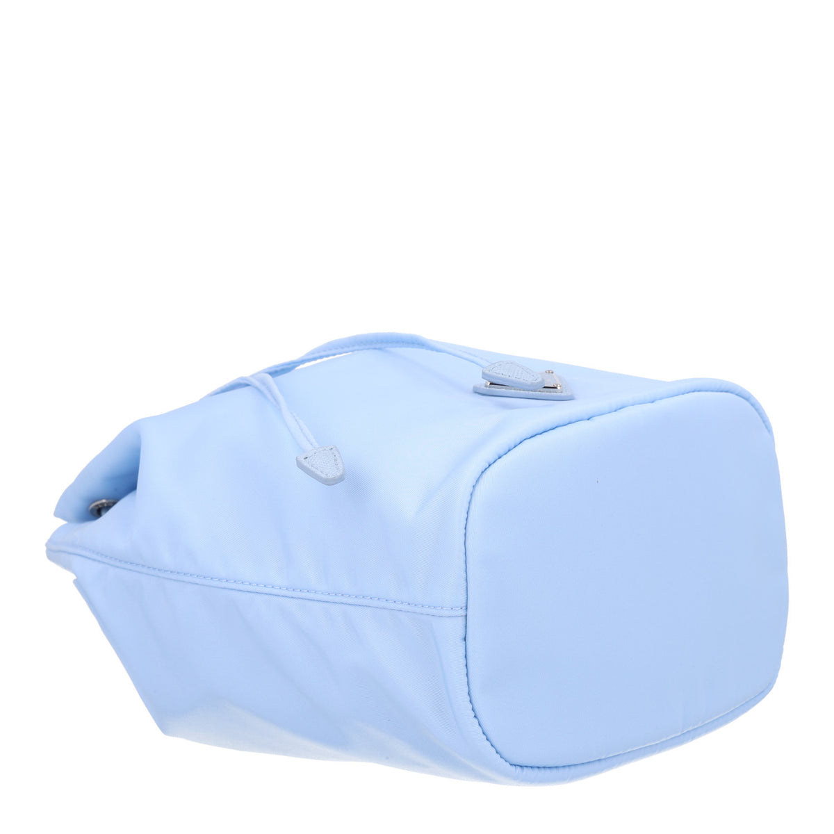 Re-Nylon Saffiano Vela Bucket Wristlet Celeste