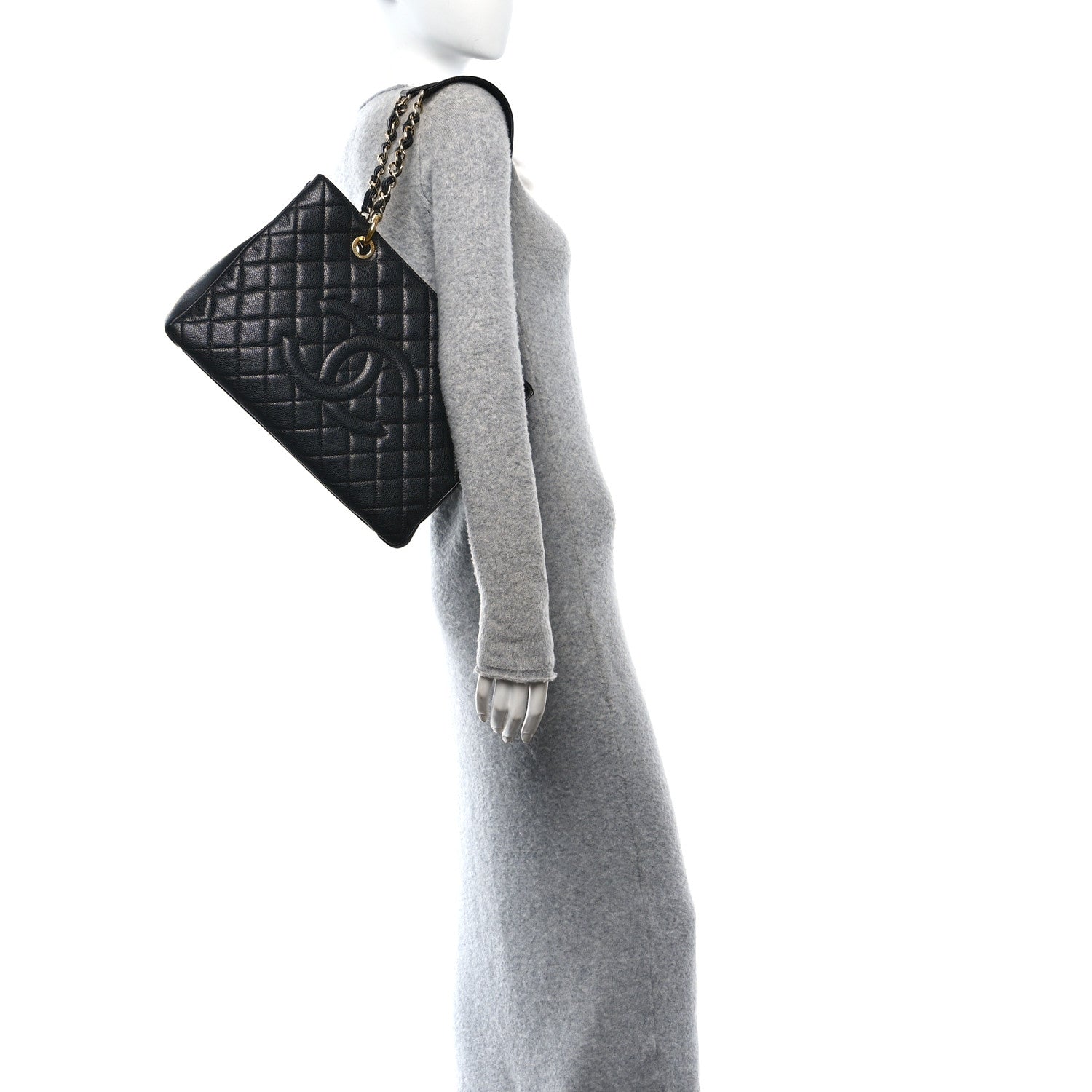 Chanel Caviar Quilted Grand Shopping Tote GST Black 2 of 10