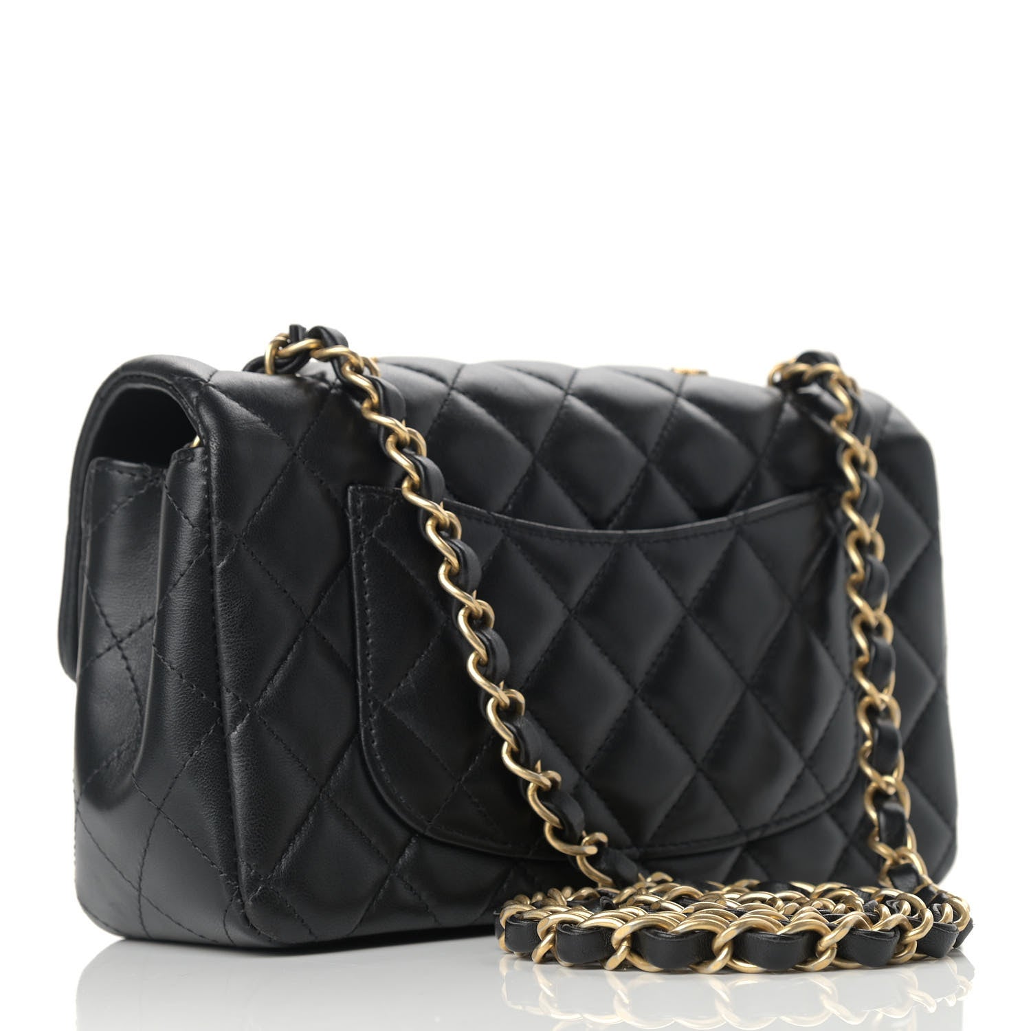 Chanel Lambskin Quilted Egyptian Amulet Mini Rectangular Flap Black 2 of 11
