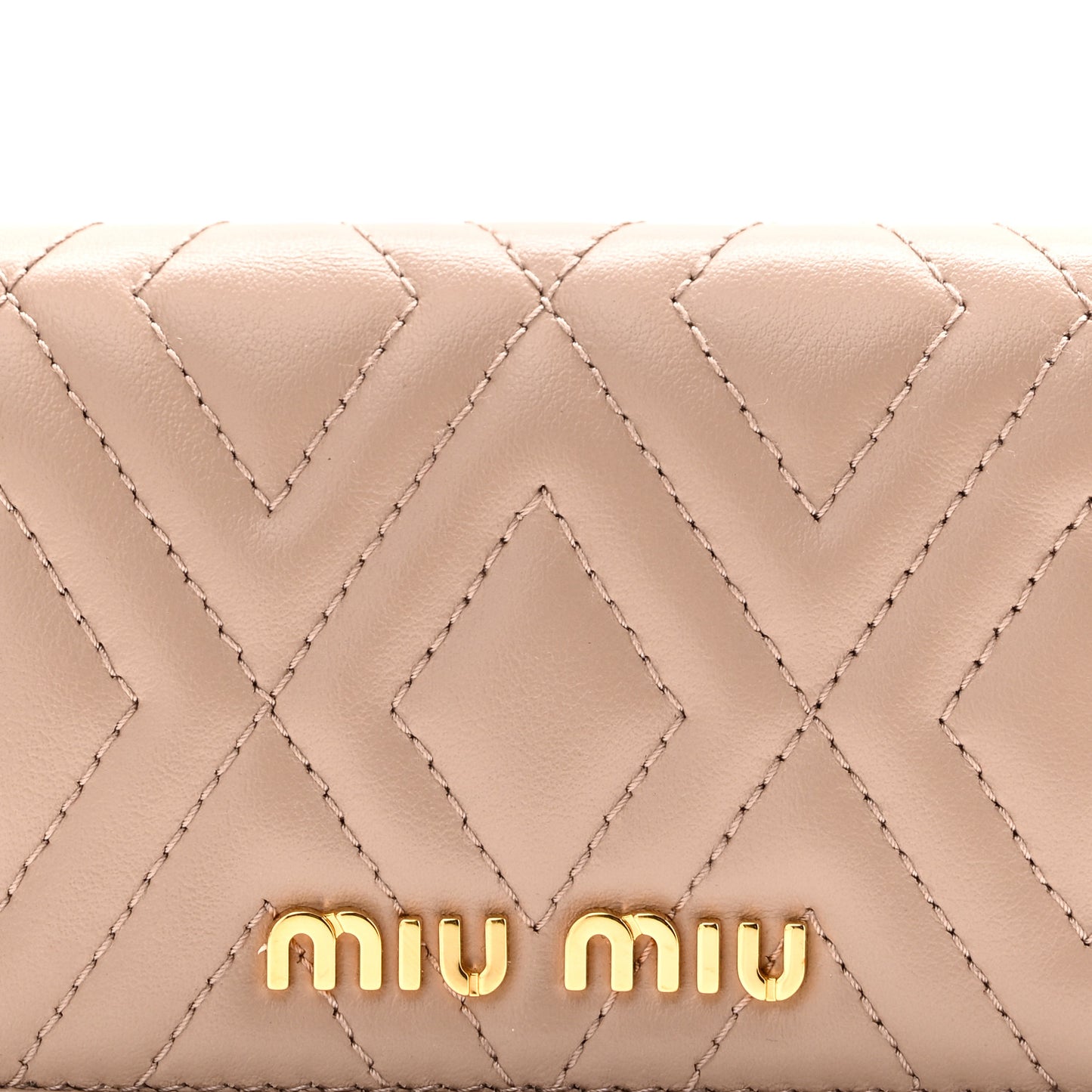Nappa Matelasse Flap Card Holder Key Ring Cammeo