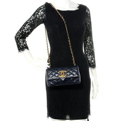 Chanel Lambskin CC Flap Small Navy 2 of 11