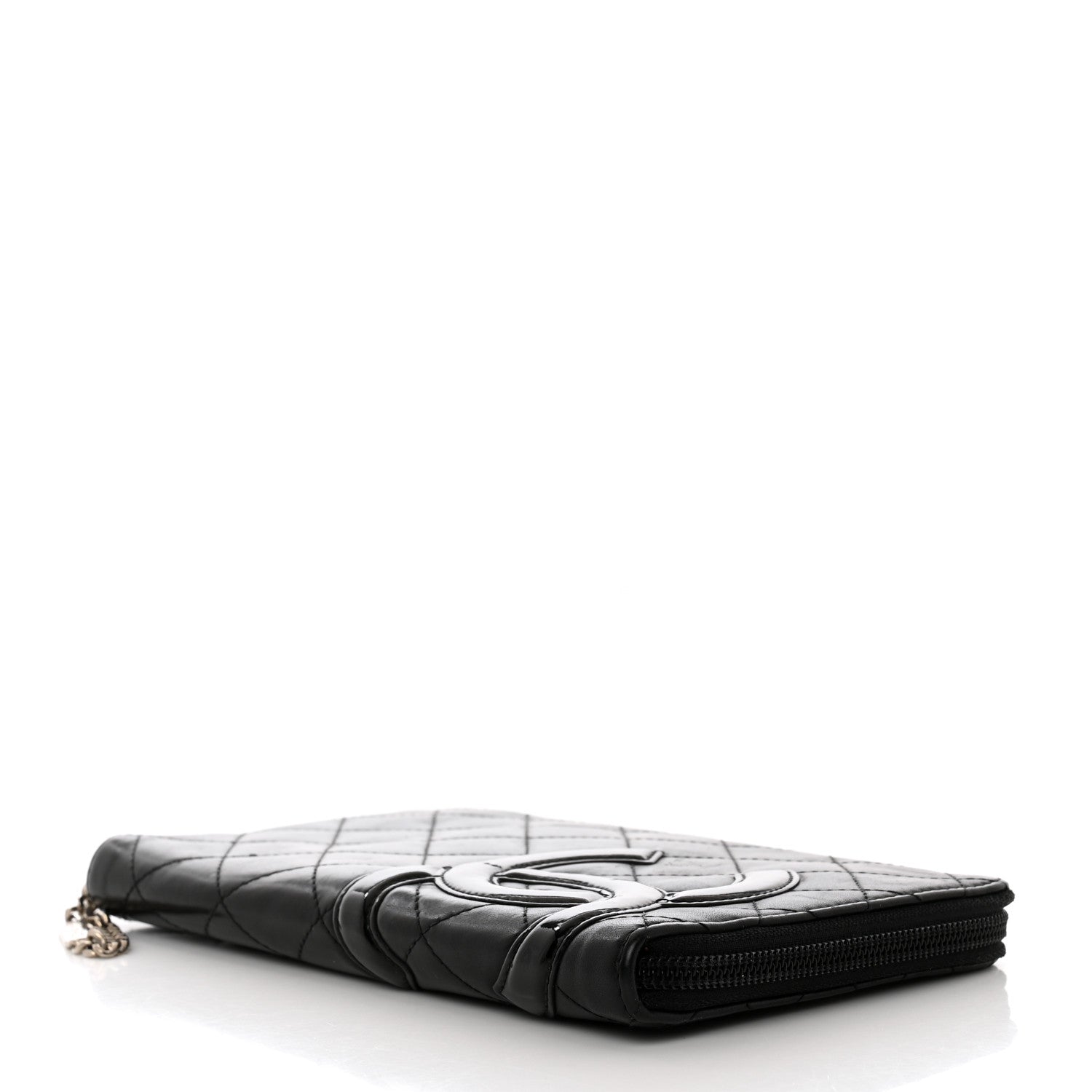 Chanel Calfskin Cambon Zip Around Organizer Wallet Black 4 of 12
