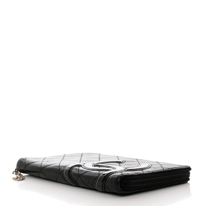Chanel Calfskin Cambon Zip Around Organizer Wallet Black 4 of 12