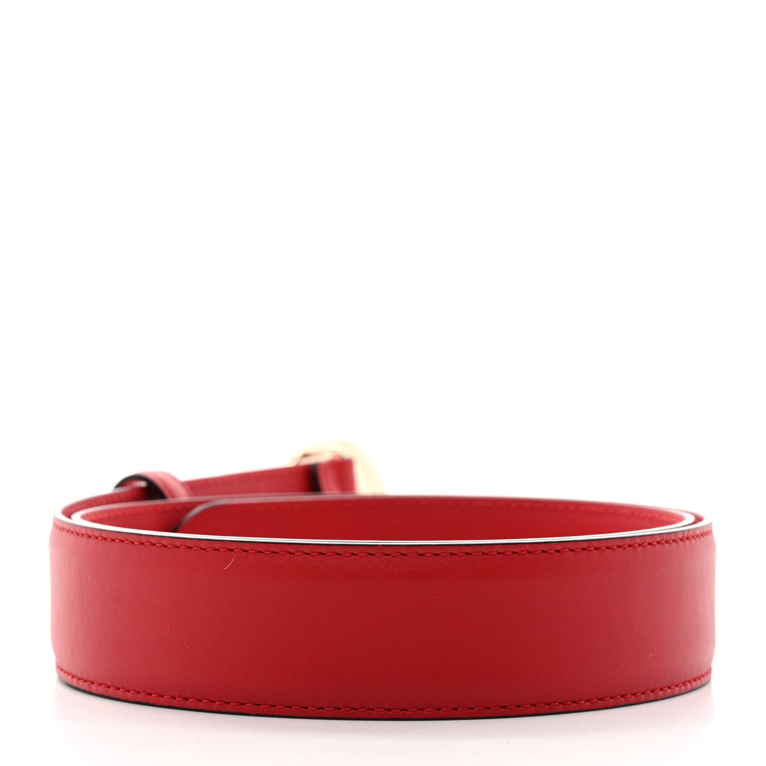 Gucci Moon Calfskin Interlocking G 37mm Belt 90 36 Vibrant Red 2 of 5
