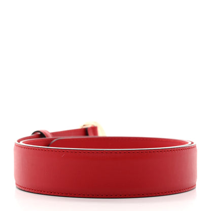 Gucci Moon Calfskin Interlocking G 37mm Belt 90 36 Vibrant Red 2 of 5