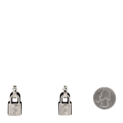 Hermes Palladium Swift O'Kelly Earrings Black 2 of 7