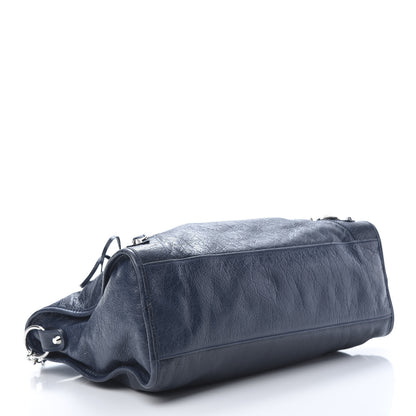Balenciaga Agneau Classic Silver Hardware City Blue Obscur 4 of 13