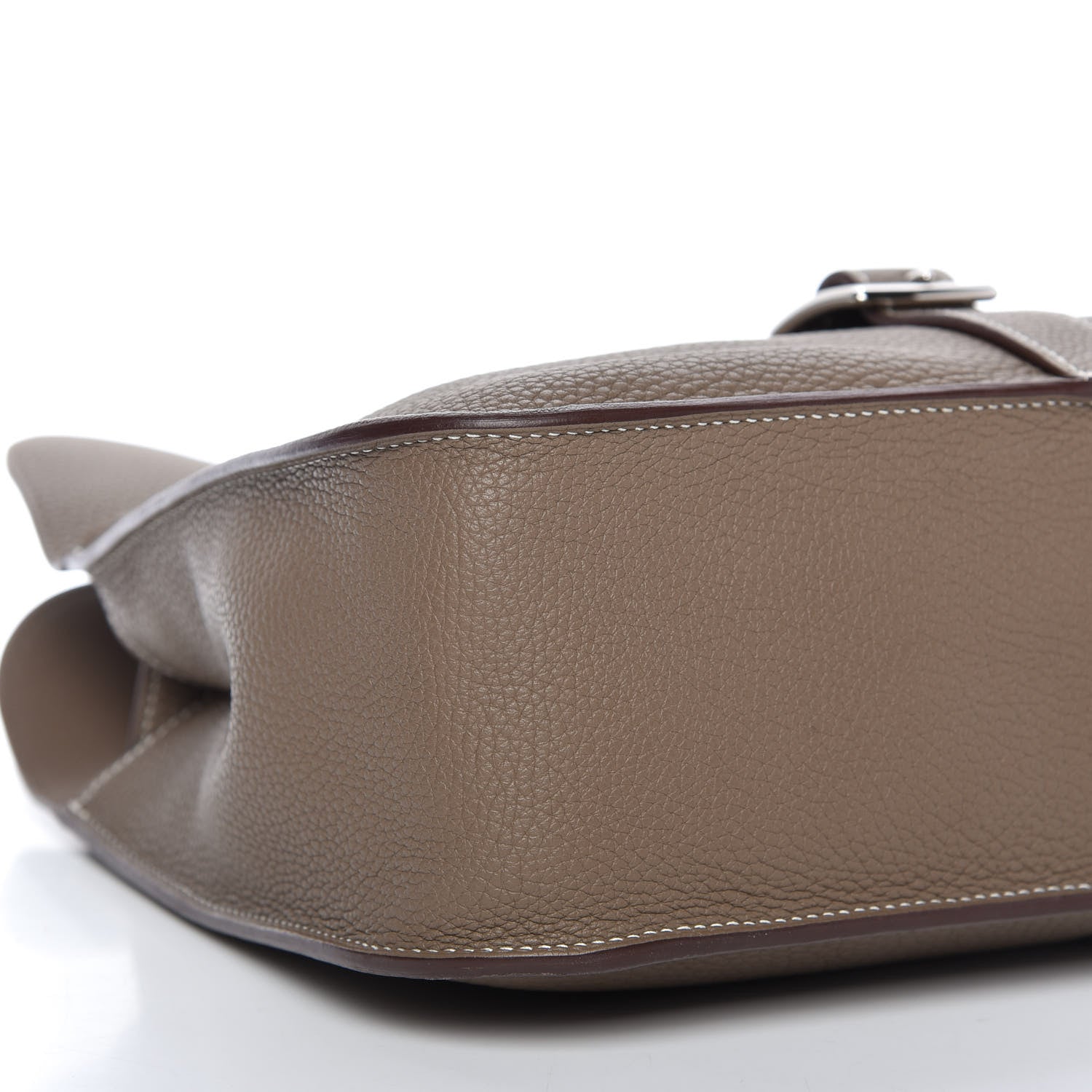 Hermes Taurillon Clemence Halzan 31 GM Etoupe 6 of 8