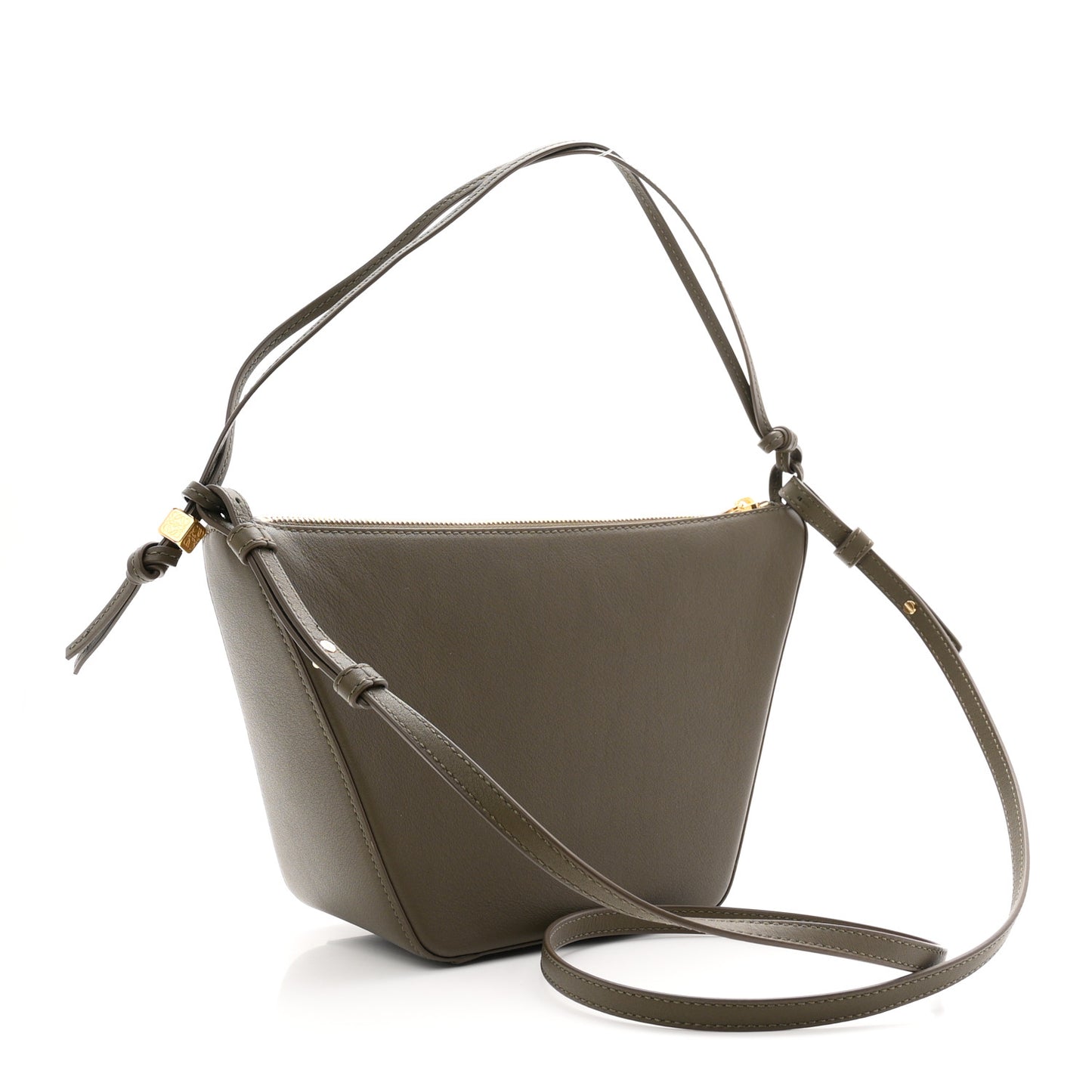 Calfskin Mini Hammock Hobo Vintage Khaki