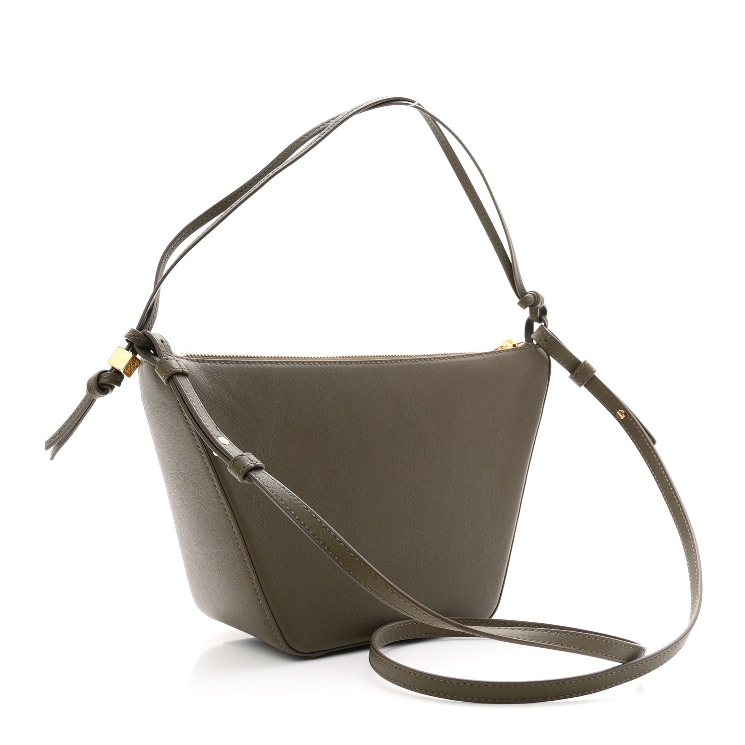 Loewe Calfskin Mini Hammock Hobo Vintage Khaki 3 of 10