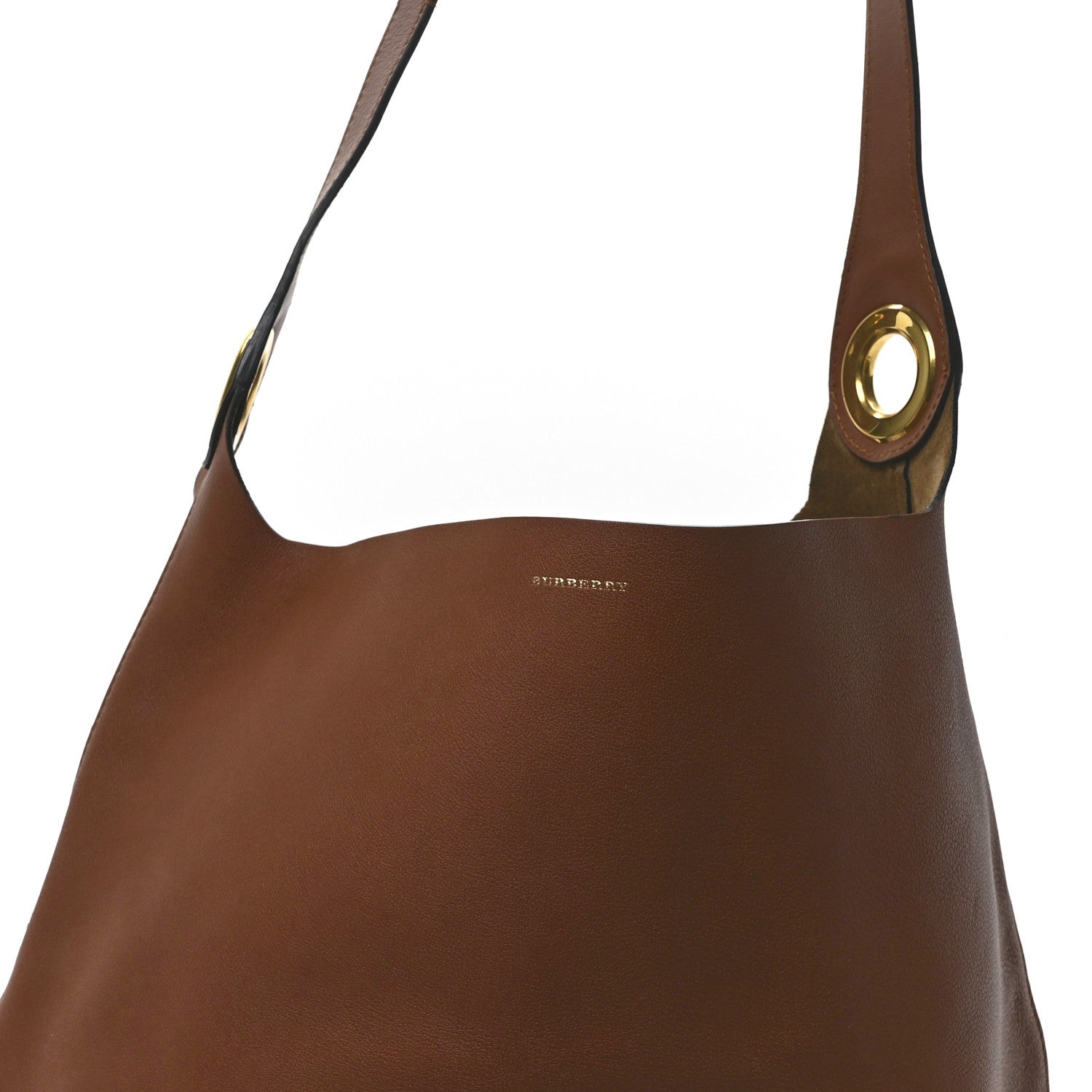 Burberry Calfskin Large Grommet Hobo Tan 7 of 9