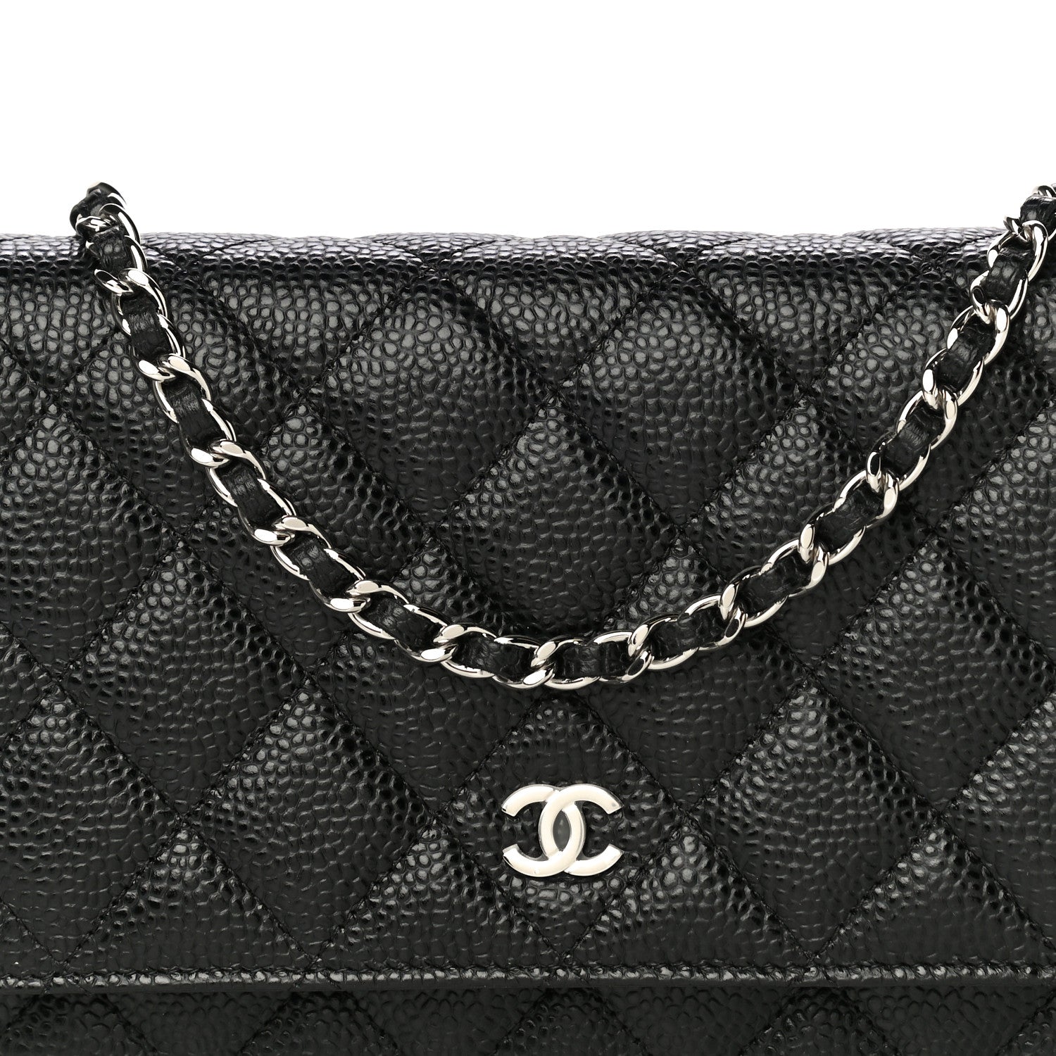 Chanel Caviar Quilted Wallet On Chain WOC Black 10 of 13