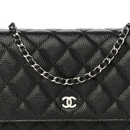 Chanel Caviar Quilted Wallet On Chain WOC Black 10 of 13