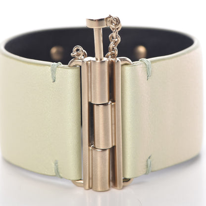 Chanel Calfskin CC Wide Cuff S Light Green 6 of 7