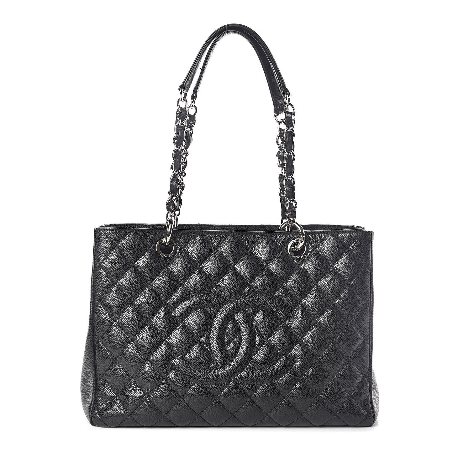 Caviar Quilted Grand Shopping Tote GST Black