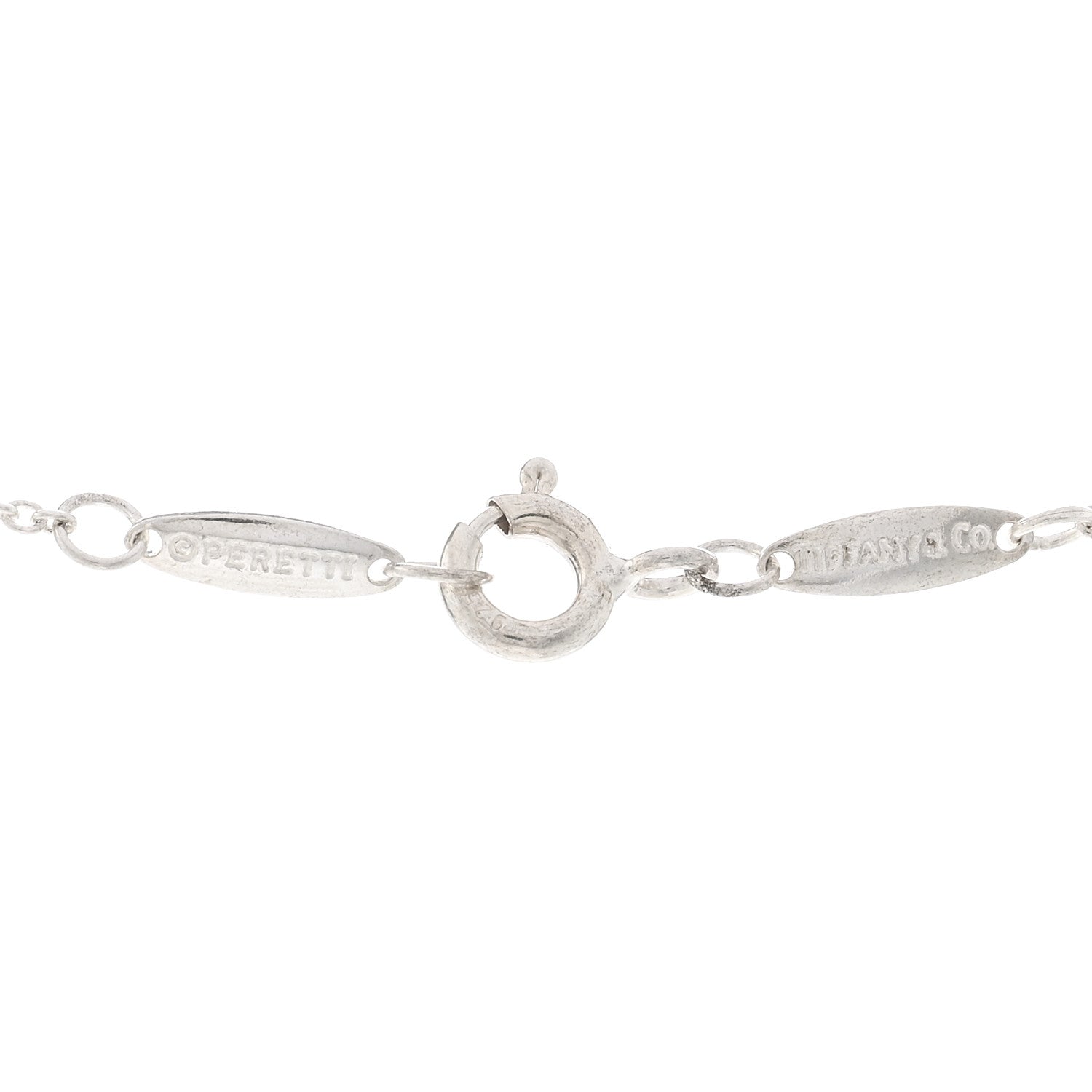 Tiffany Sterling Silver 12mm Elsa Peretti Bean Pendant Necklace 4 of 4
