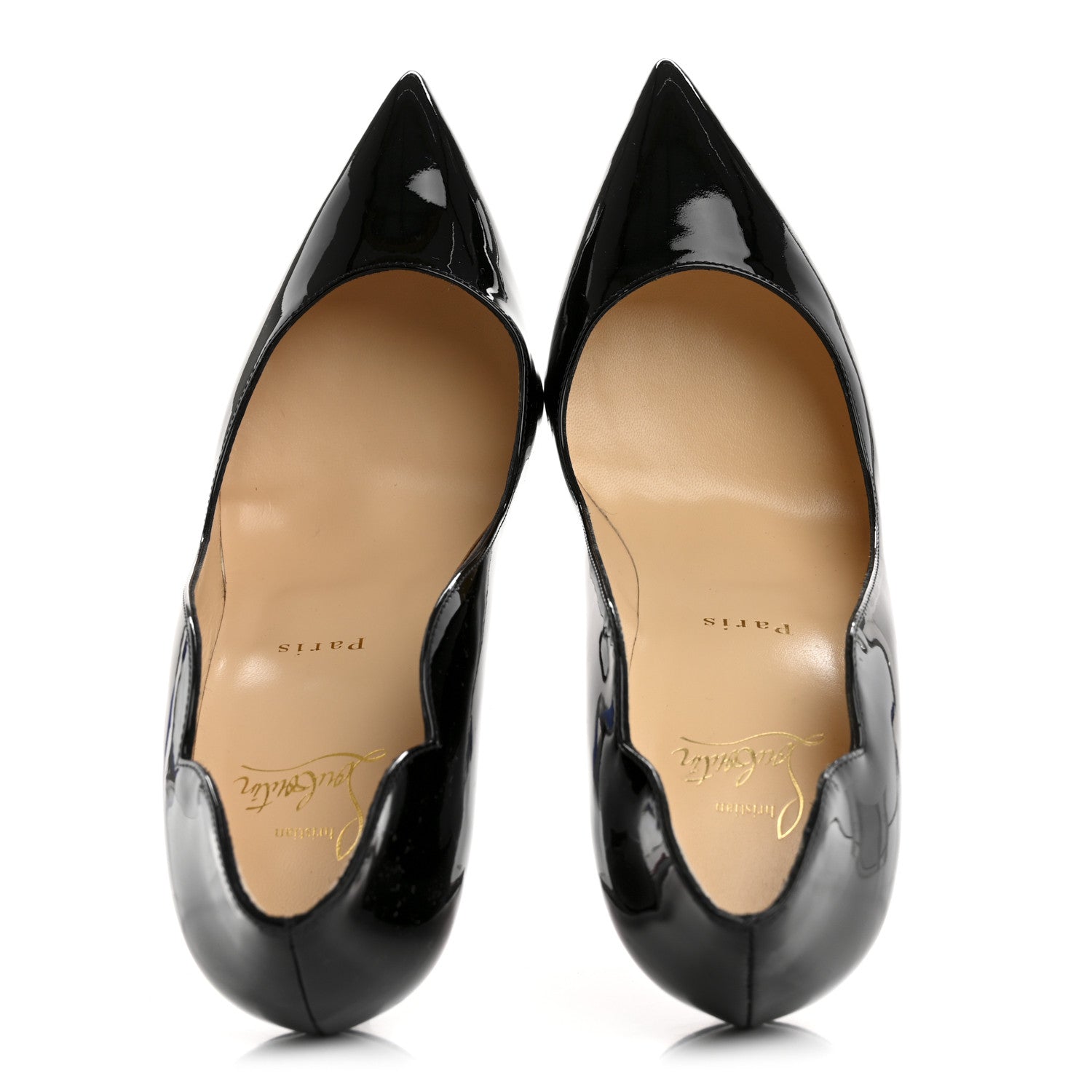 Christian Louboutin Patent Hot Chick 100 Pumps 39 Black 2 of 8