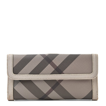 Burberry Smoked Check Continental Wallet Trench 1 of 17