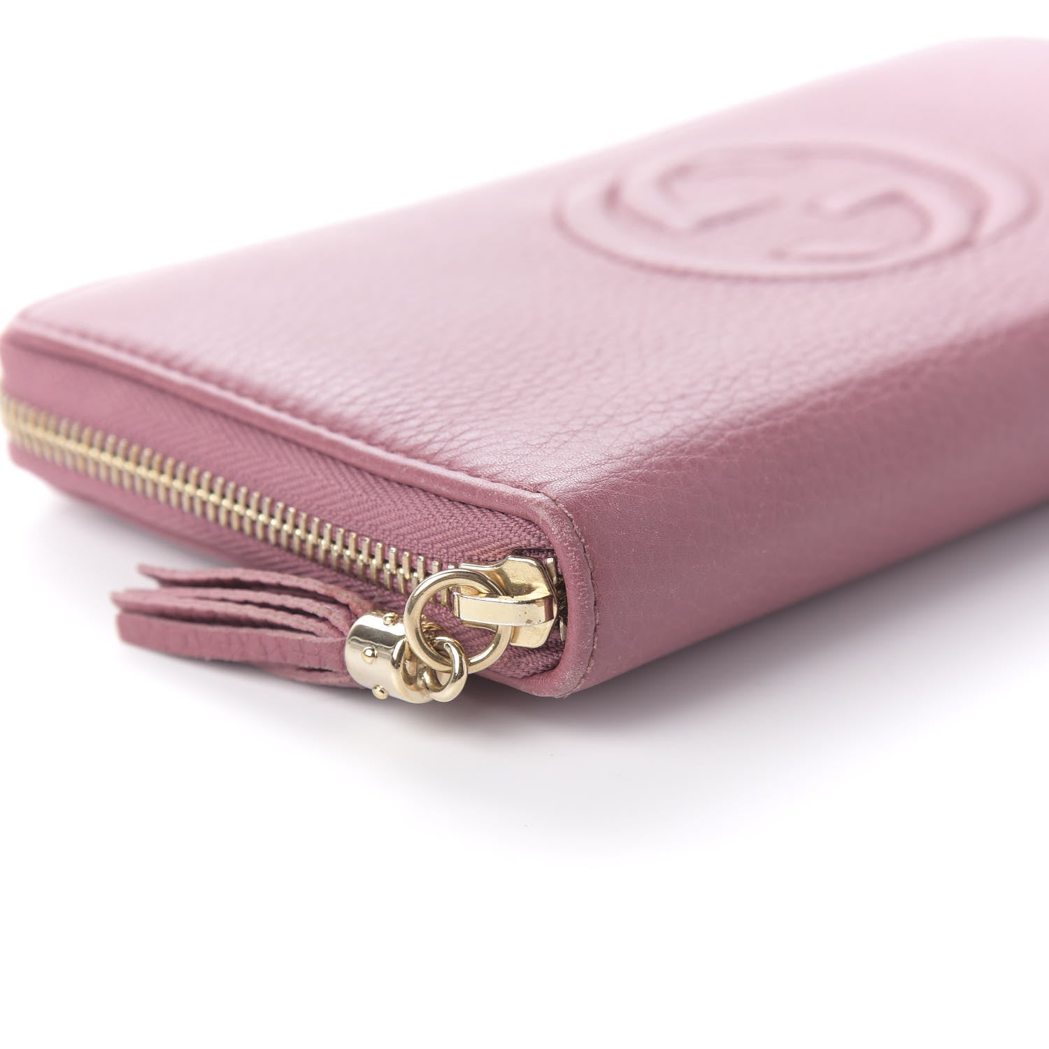 Gucci Pebbled Calfskin Soho Zip Around Wallet Peonia Flower 6 of 11