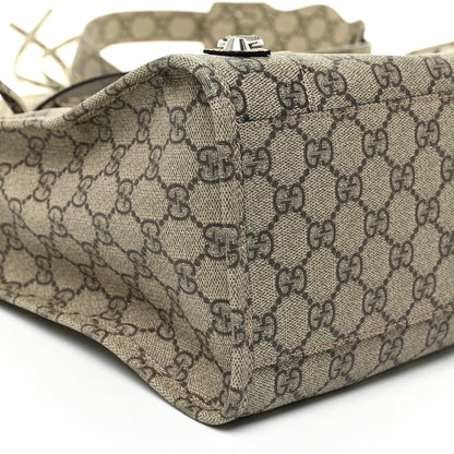 Balenciaga X GUCCI GG Supreme Monogram Neo Classic Silver Hardware City Beige Ebony 10 of 12