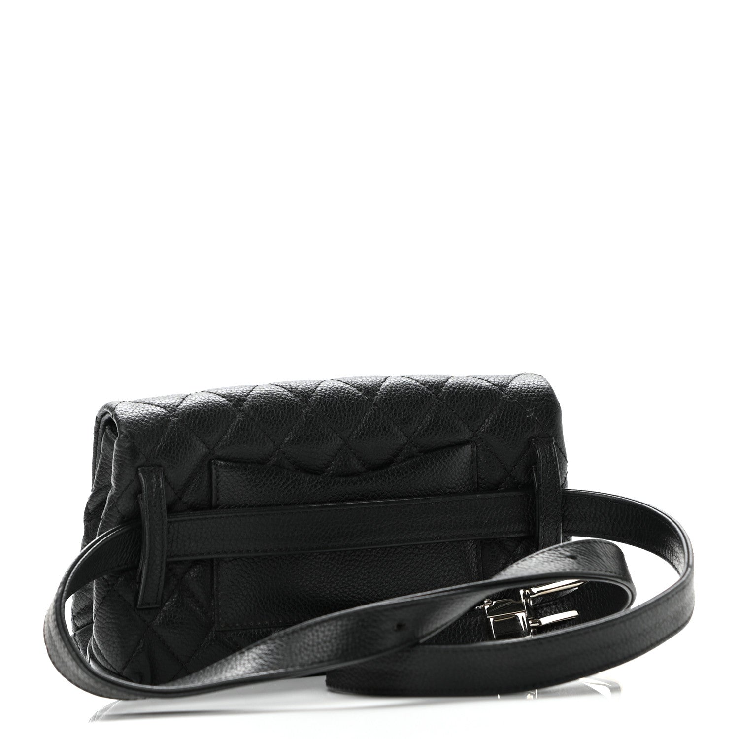 Chanel Grained Calfskin Quilted 2.55 Reissue Flap Belt Bag Clutch Black 3 of 11