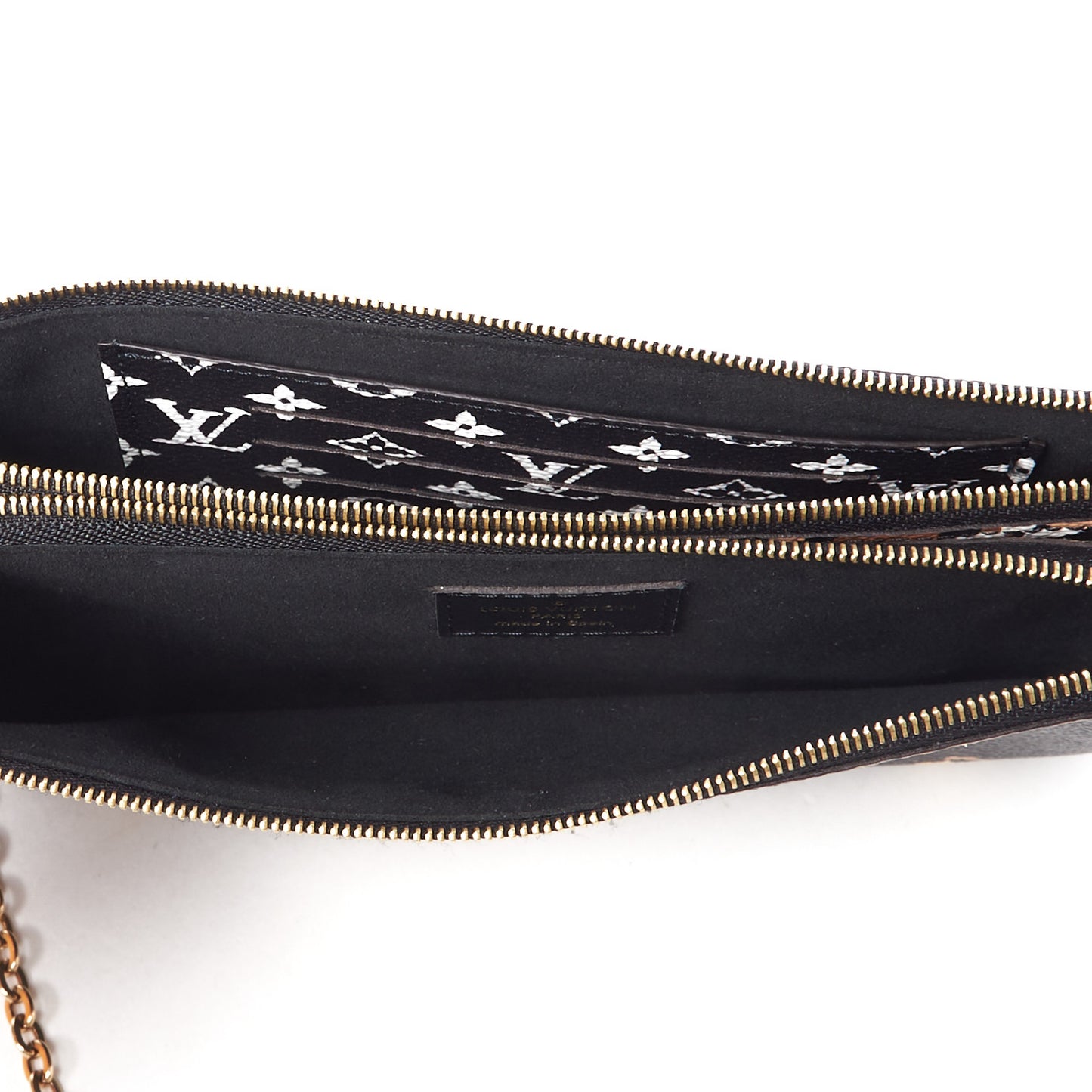 Monogram Giant Jungle Pochette Double Zip Black
