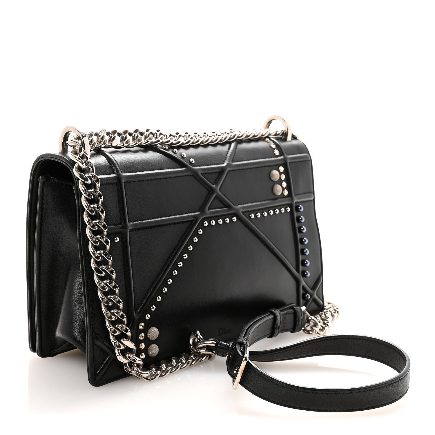 Christian Dior Lambskin Multi Studded Medium Diorama Flap Bag