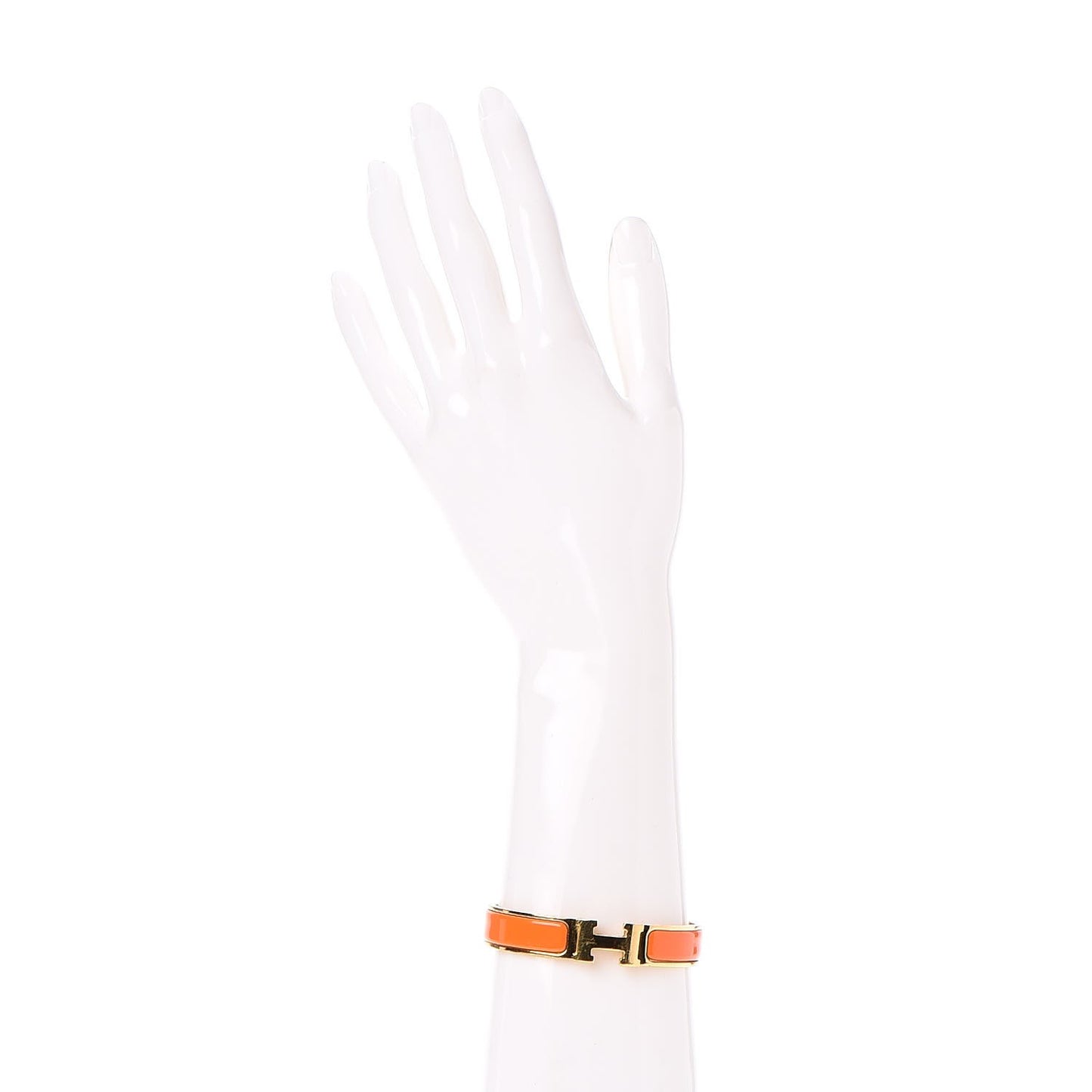 Enamel Narrow Clic Clac H Bracelet PM Orange