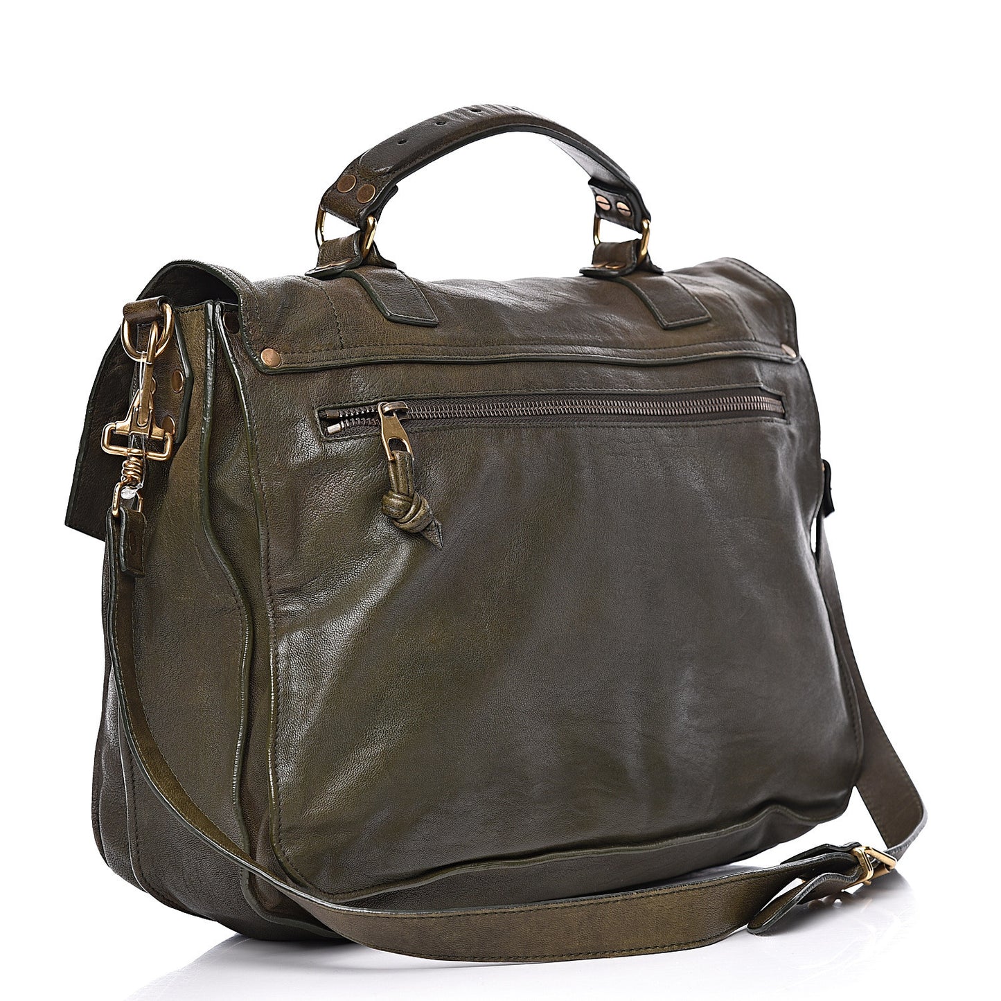Lambskin Large PS1 Satchel Military