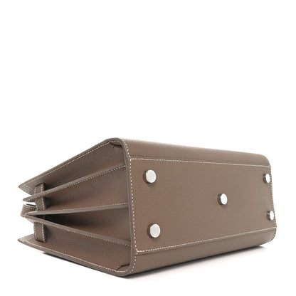 Saint Laurent Grained Calfskin Topstich Baby Sac De Jour Taupe 4 of 10