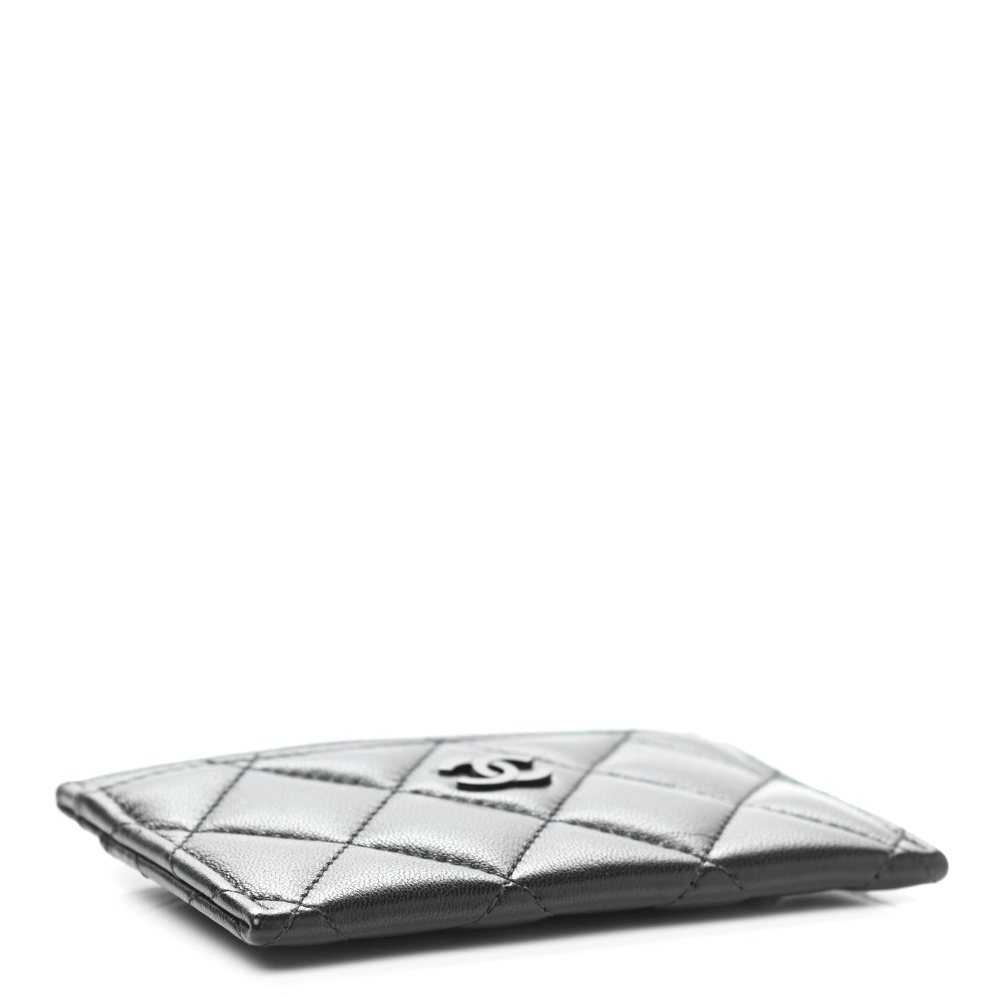 Lambskin Quilted Card Holder So Black