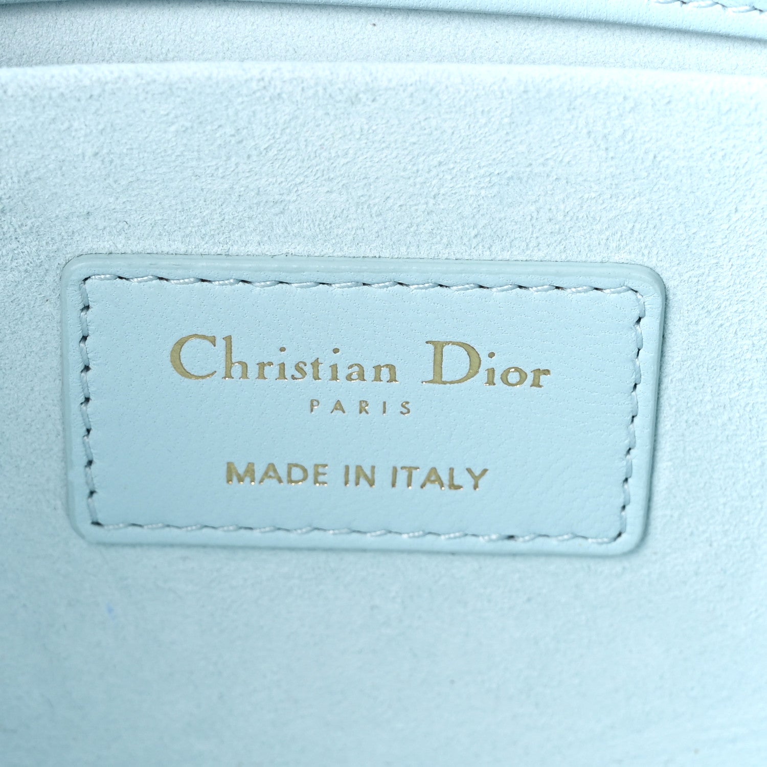 Christian Dior Calfskin Cannage Medium Lady D-Joy Placid Blue