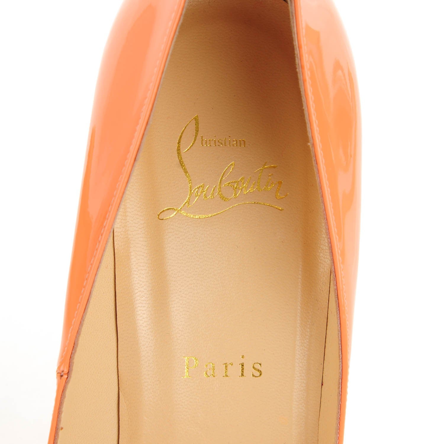 Christian Louboutin Patent Pigalle 100 Pumps 39.5 Mango 7 of 8