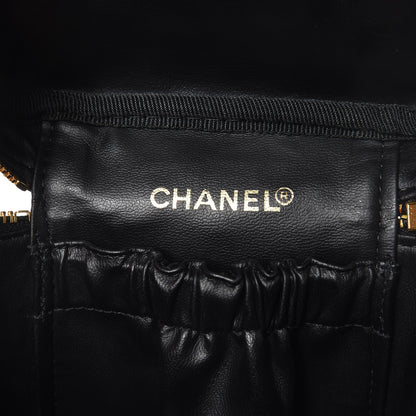 Chanel Lambskin Vanity Cosmetic Case Black 6 of 7