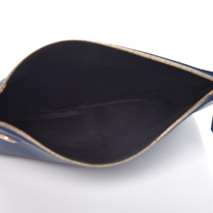 Fendi Vitello Century Opaco F is Fendi Pouch Blu Scuro 5 of 8