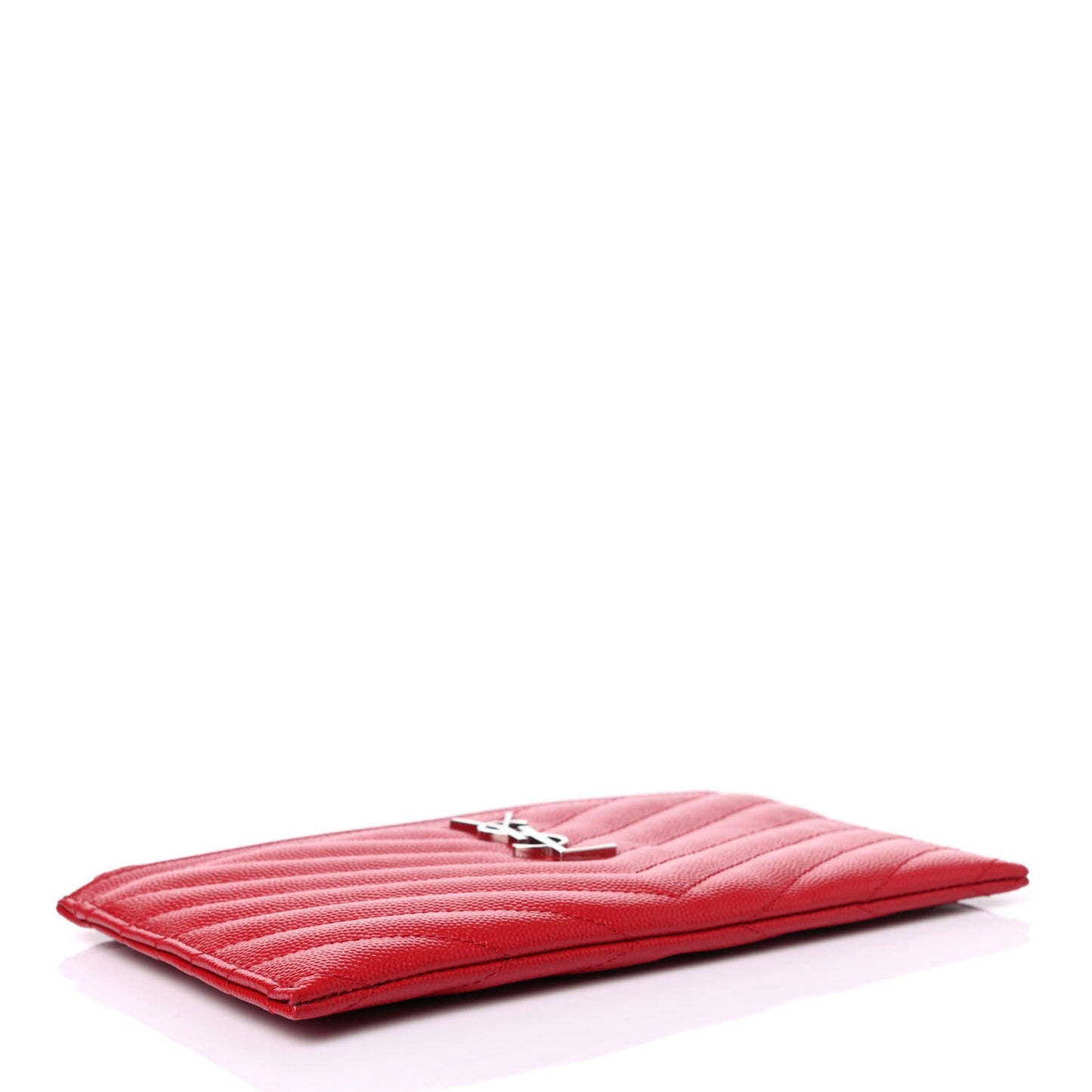 Grain De Poudre Chevron Monogram Bill Pouch Rouge Eros