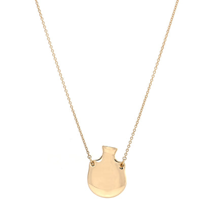 Tiffany 18K Yellow Gold Elsa Peretti Open Bottle Pendant Necklace 1 of 5