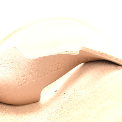 Hermes Suede Calfskin Womens Go Mules 37 Beige Argile 9 of 12