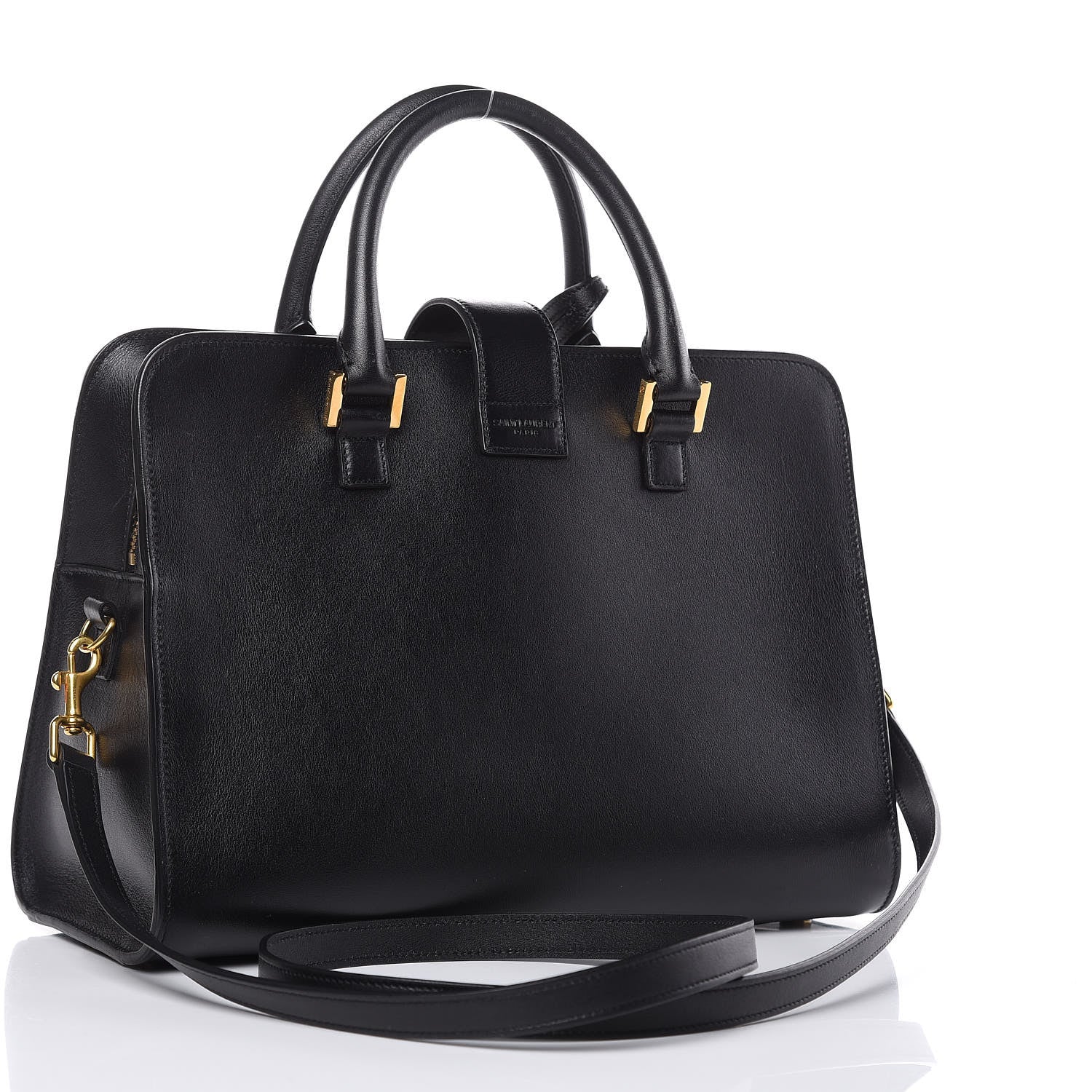 Saint Laurent Smooth Calfskin Small Monogram Cabas Black 3 of 11