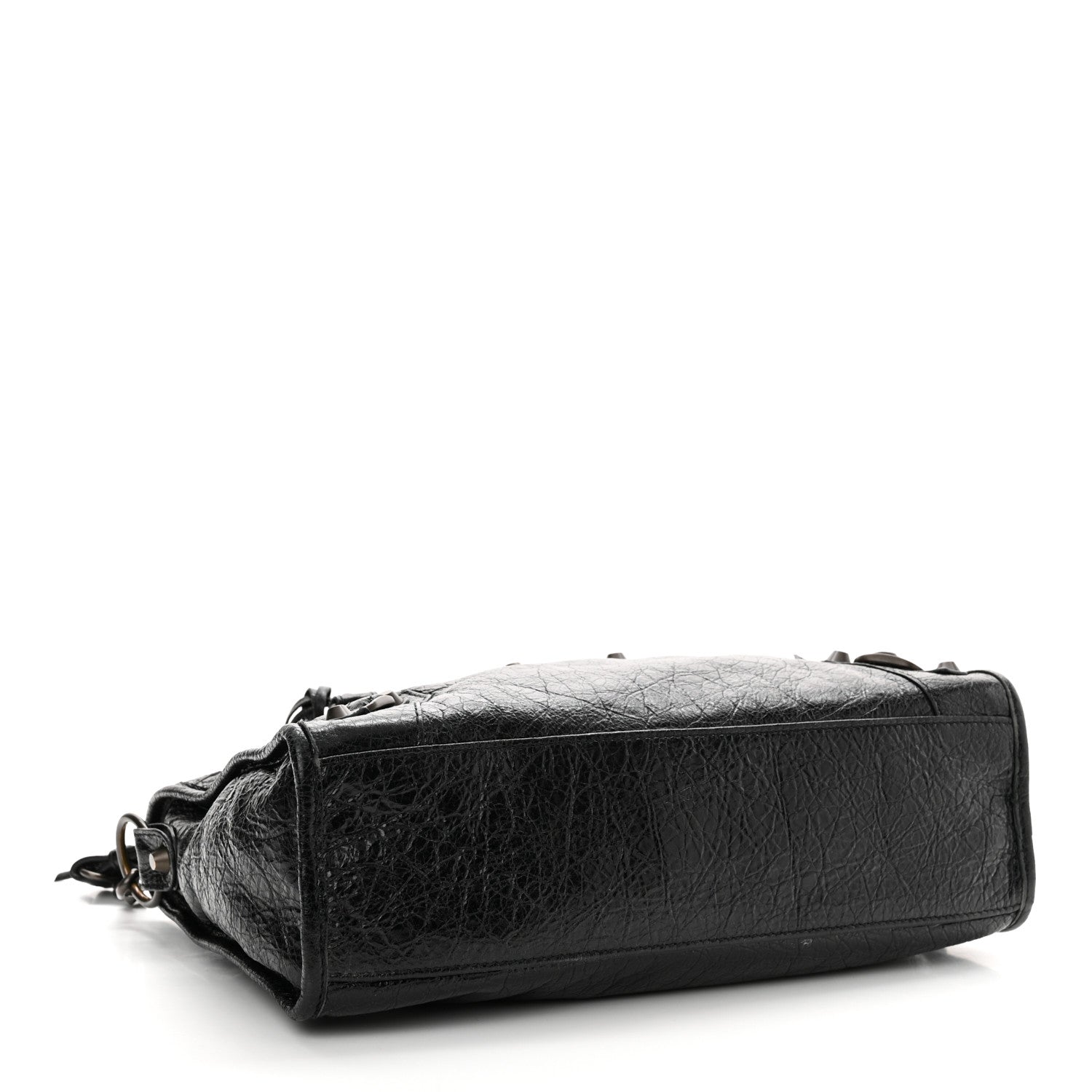 Balenciaga Agneau Classic Hardware S City Logo Strap Black White 5 of 14