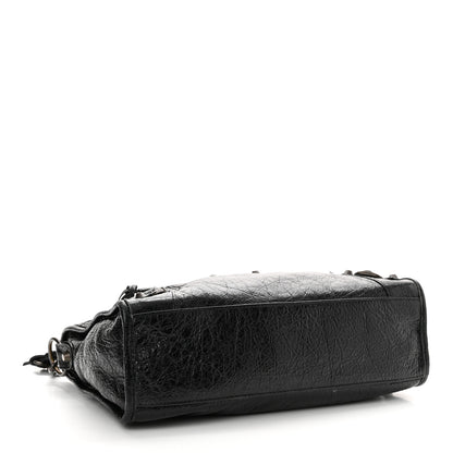 Balenciaga Agneau Classic Hardware S City Logo Strap Black White 5 of 14