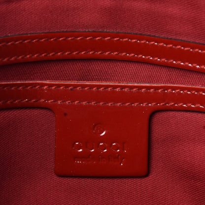 Gucci Patent GG Valentine Medium Joy Boston Red Gold 6 of 9