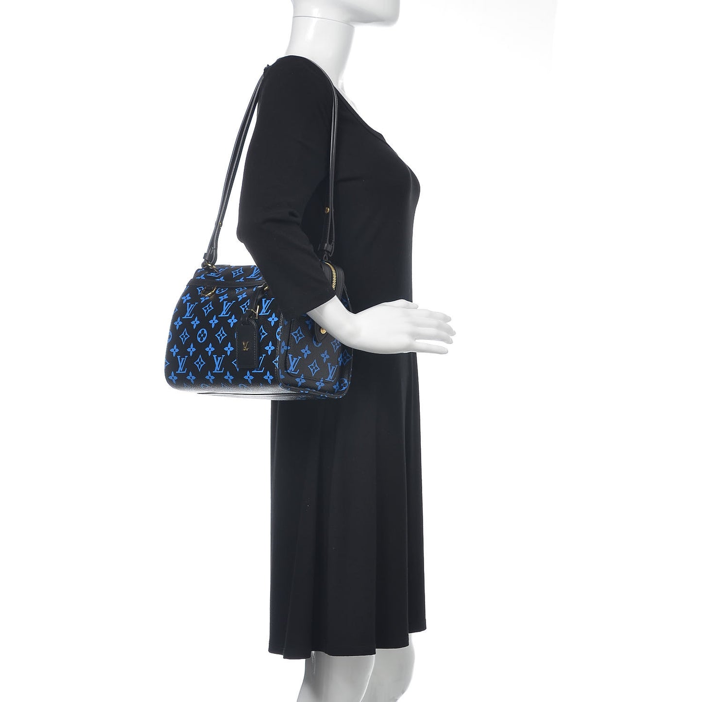 Colored Monogram Speedy Amazon PM Blue Black