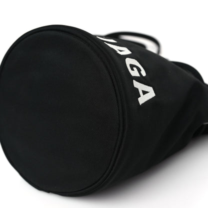 Balenciaga Recycled Sport Nylon Logo Embroidered Wheel Drawstring Bucket Bag XS Black 8 of 8