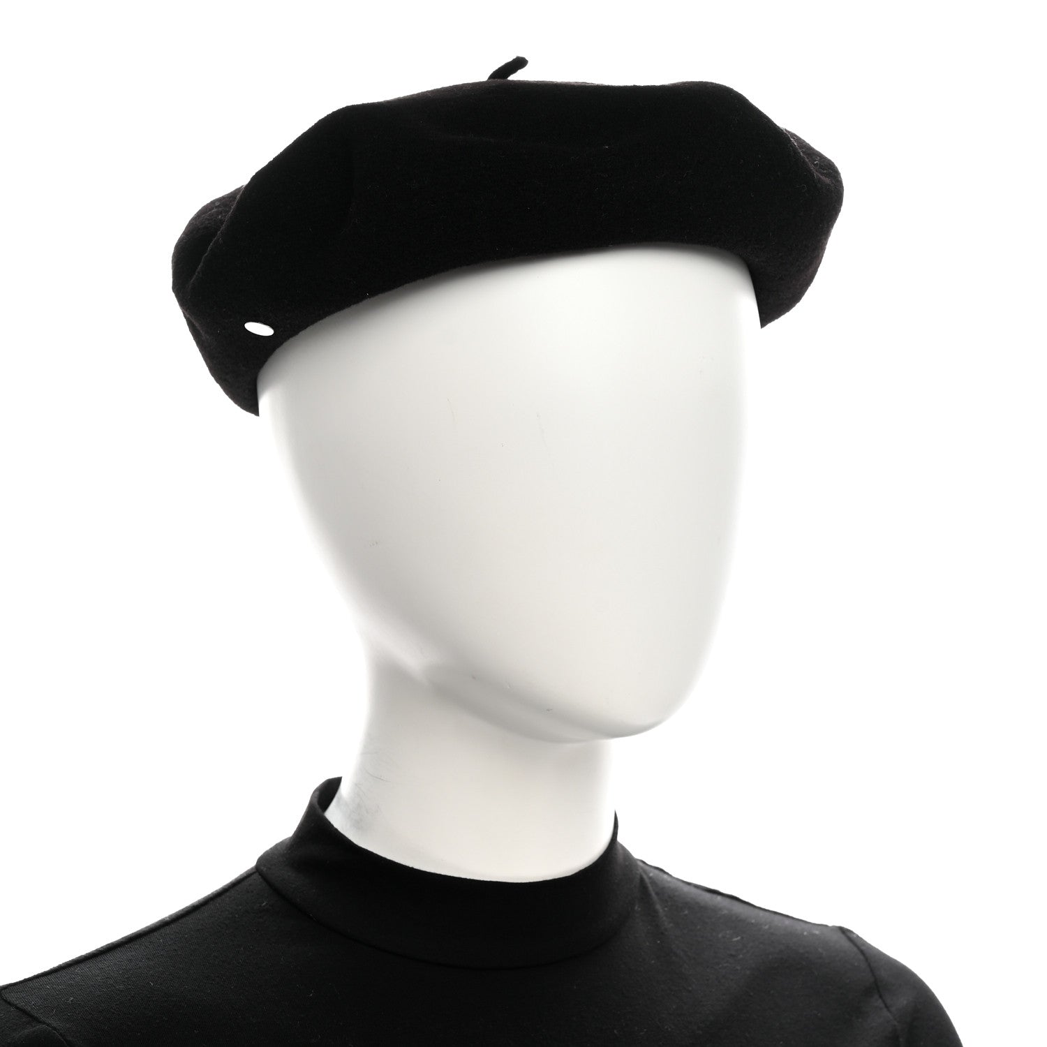 Hermes Merino Wool Silk Brides de Gala En Desordre Bonnie Beret 58 Black 2 of 10