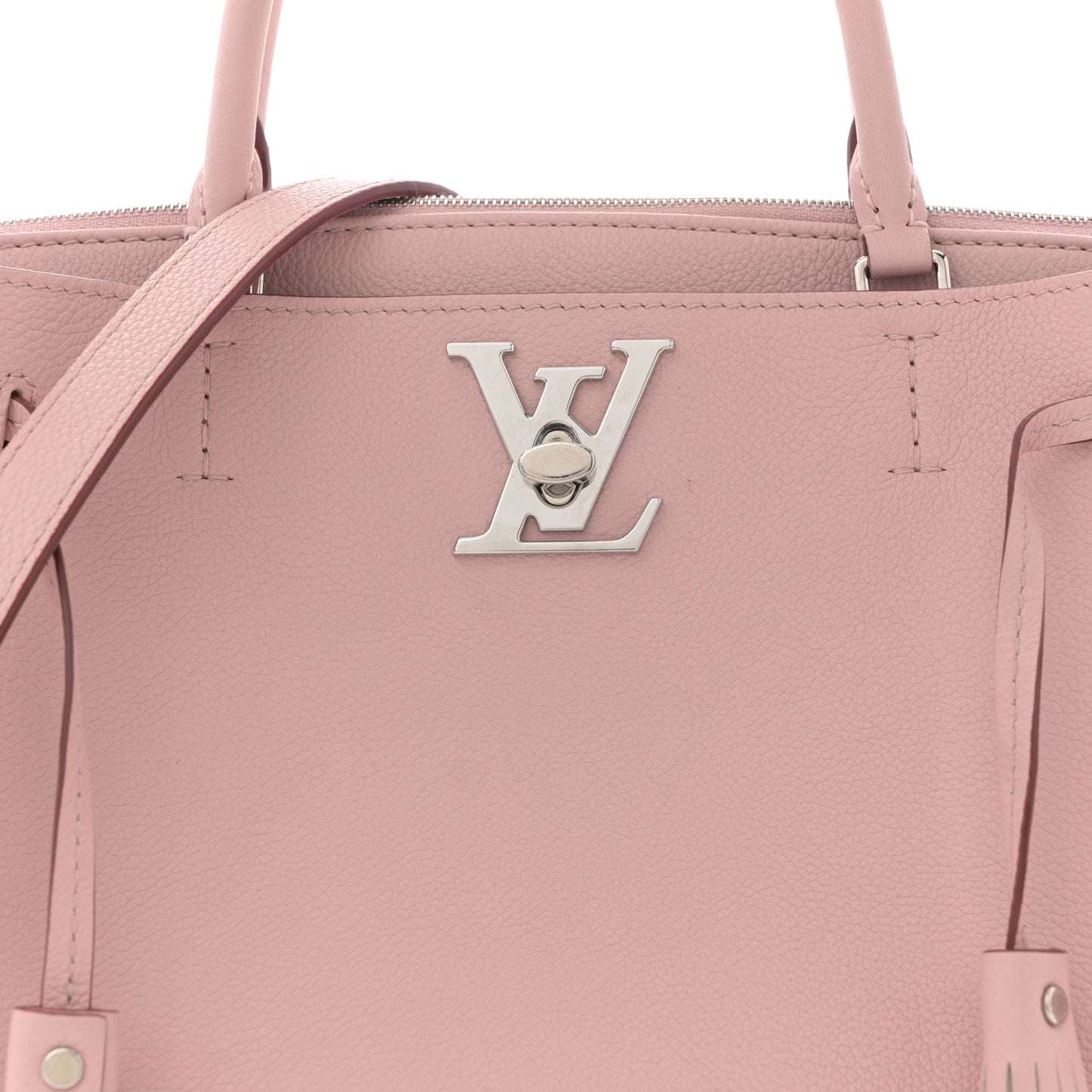 Calfskin Lockmeto Rose Poudre