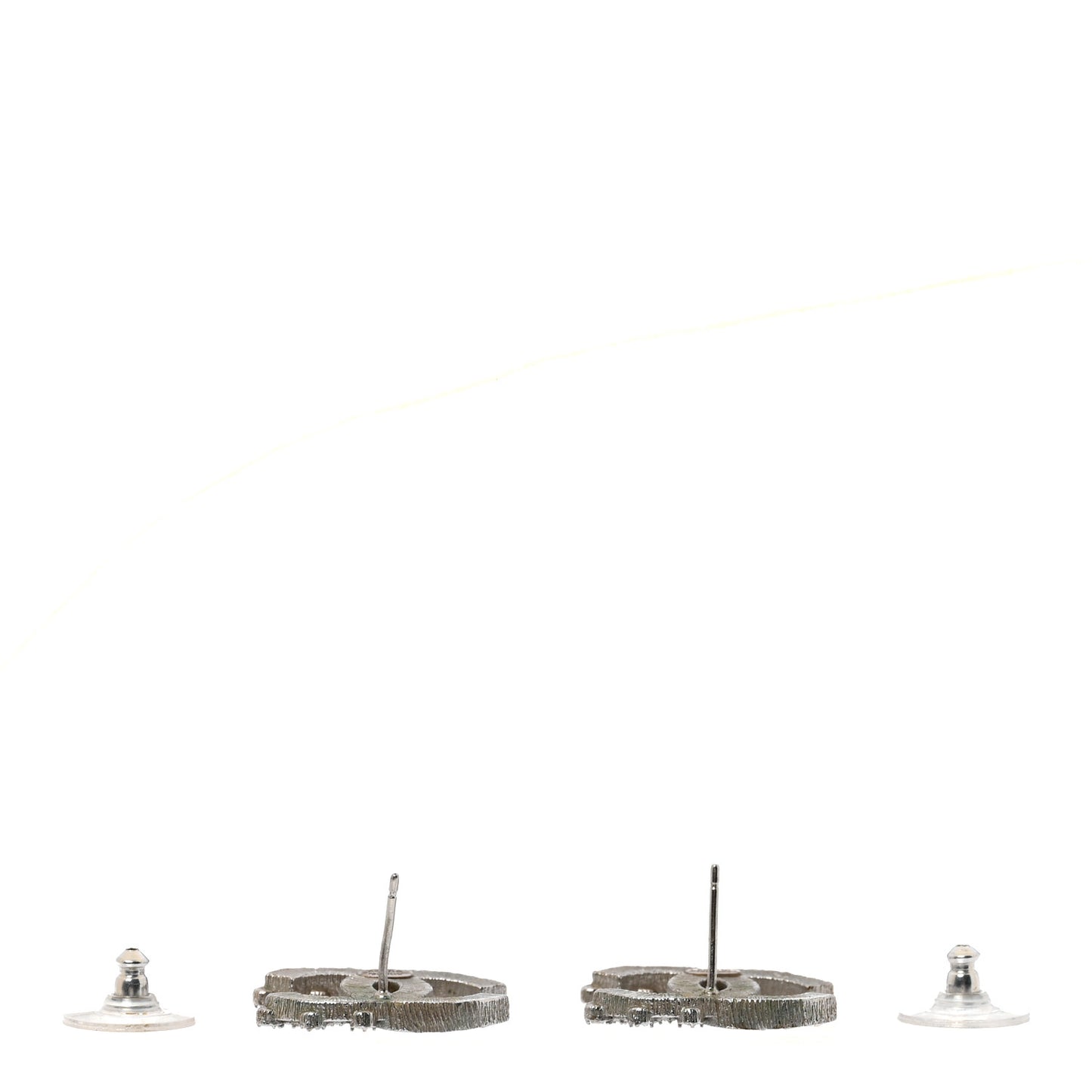 Crystal CC Earrings Silver