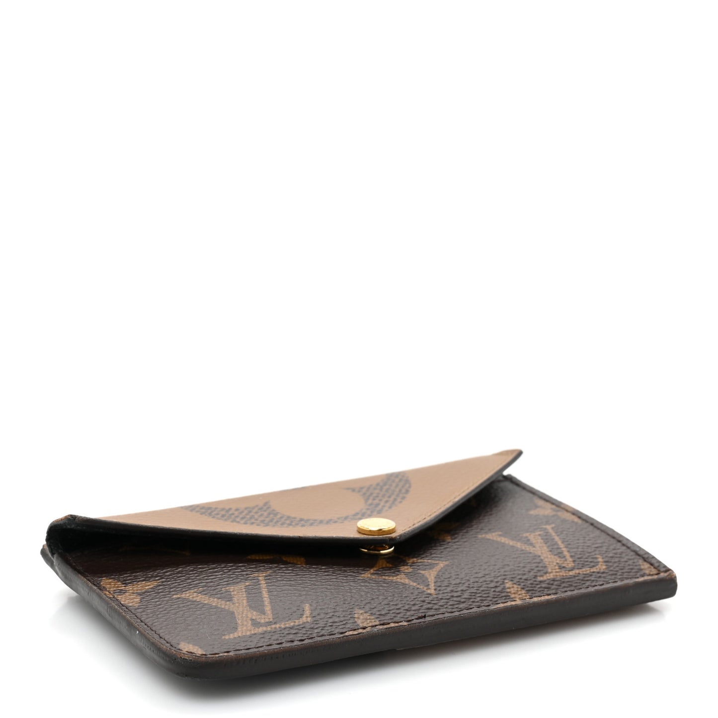 Reverse Monogram Recto Verso Card Holder Brown