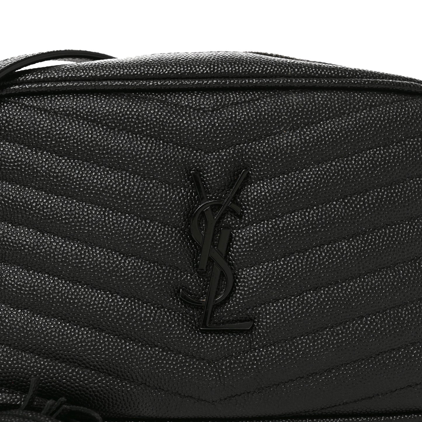 Grain De Poudre Matelasse Monochrome Monogram Mini Lou Camera Bag Black