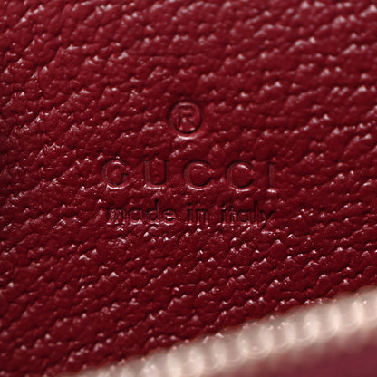 Gucci GG Supreme Monogram Zip Card Case Beige Burgundy 6 of 8